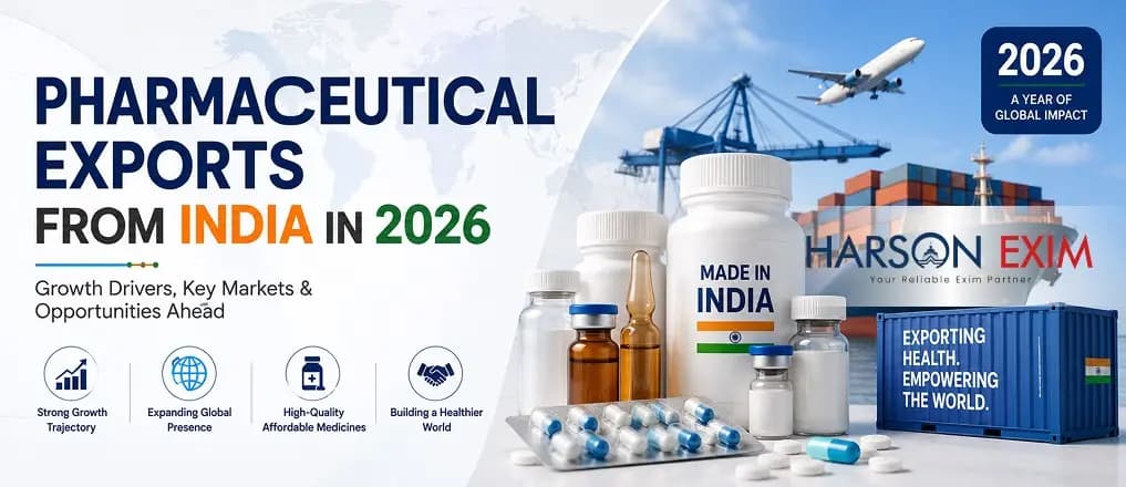 Pharmaceutical exports from India in 2026 including generic medicines vaccines and APIs